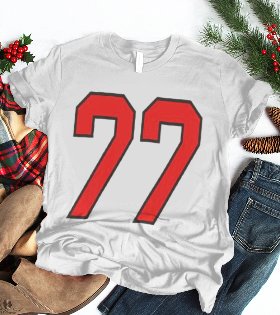 Sombr Tour Store 77 Red Ringer Classic Block Number T-Shirt