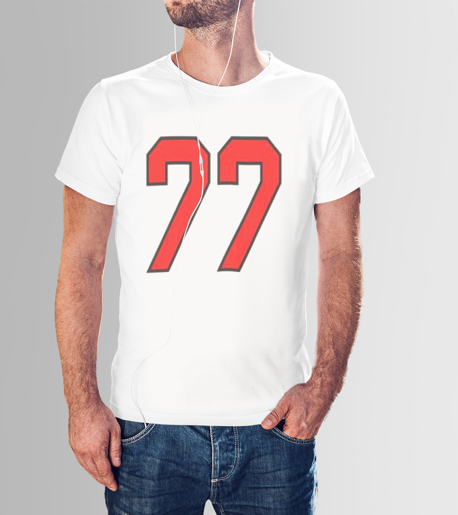 Sombr Tour Store 77 Red Ringer Classic Block Number T-Shirt