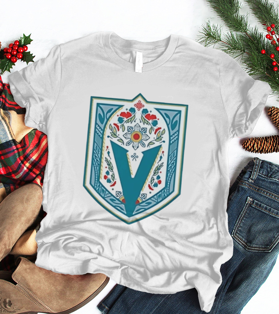 Vegas Golden Knights Floral Crest OneRealm V T-Shirt