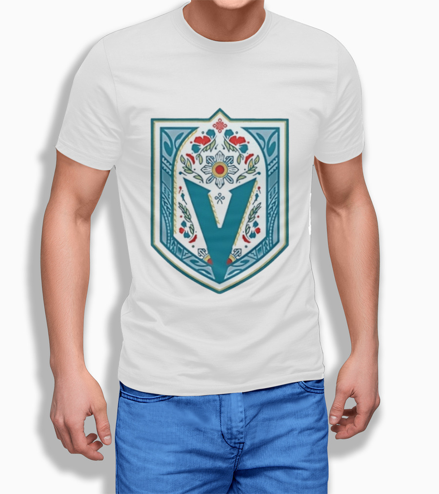 Vegas Golden Knights Floral Crest OneRealm V T-Shirt