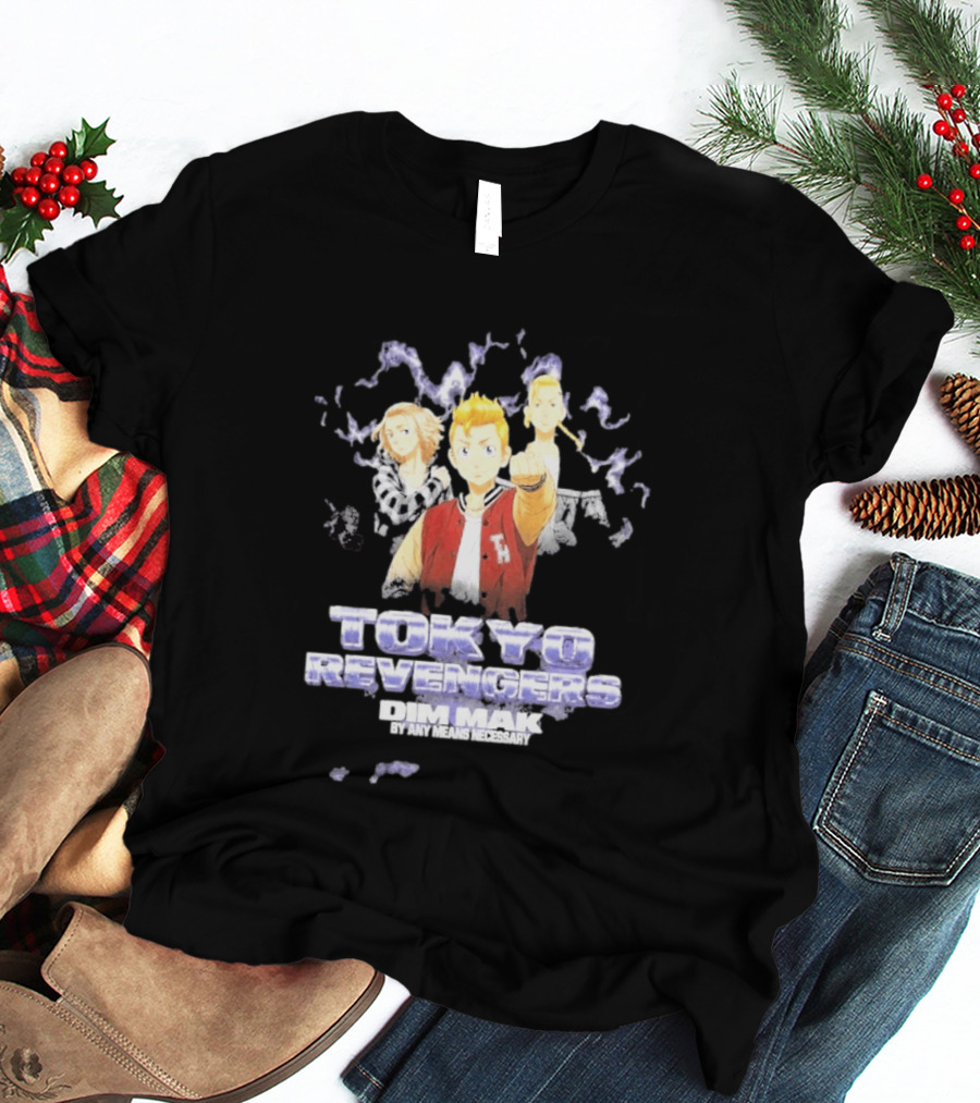 Tokyo Revengers Dim Mak By Any Means Necessary Trio Lighting T-Shirt