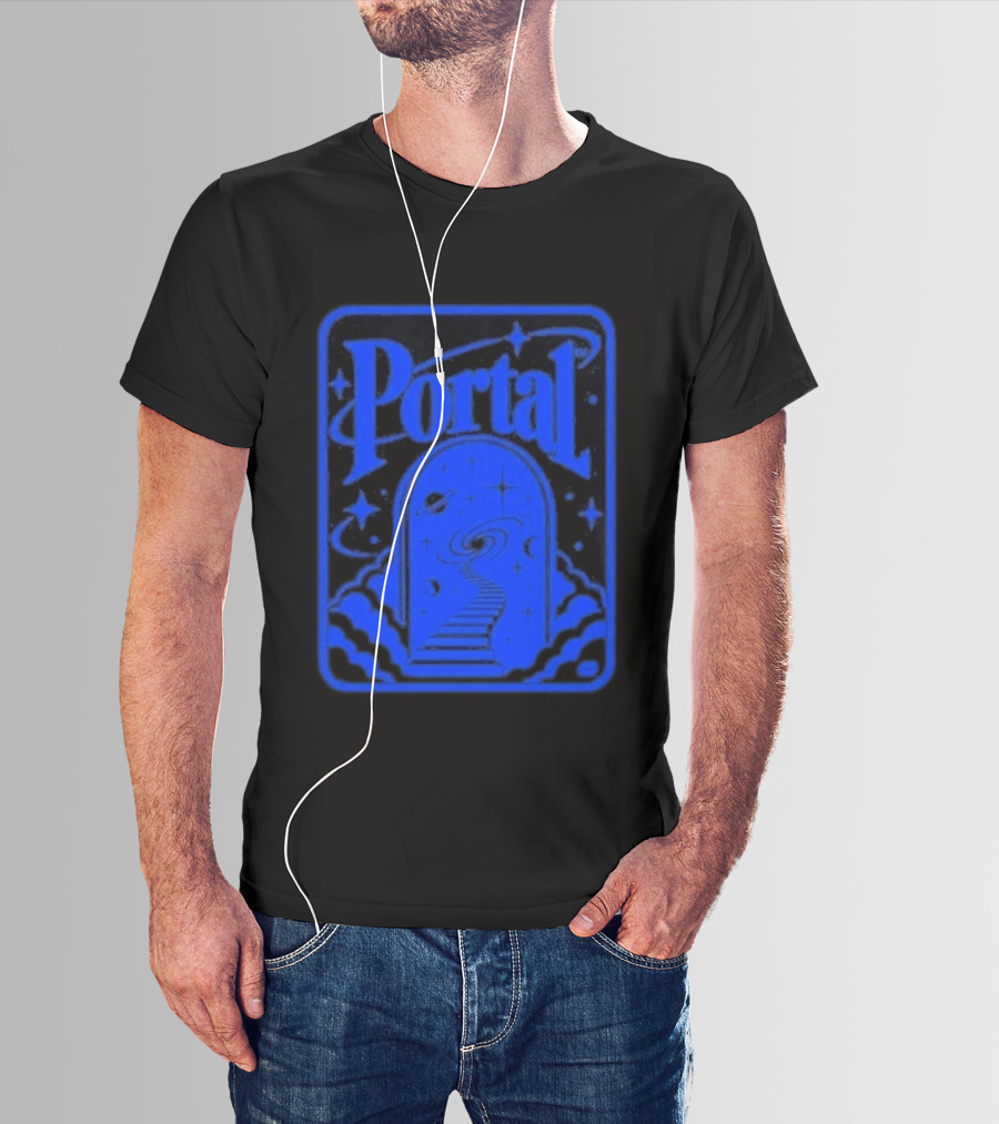 Synaptrix Labs Limited Edition Portal Cosmic Stairway Stars And Planets T-Shirt