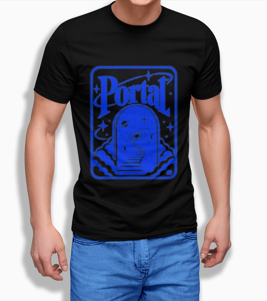 Synaptrix Labs Limited Edition Portal Cosmic Stairway Stars And Planets T-Shirt