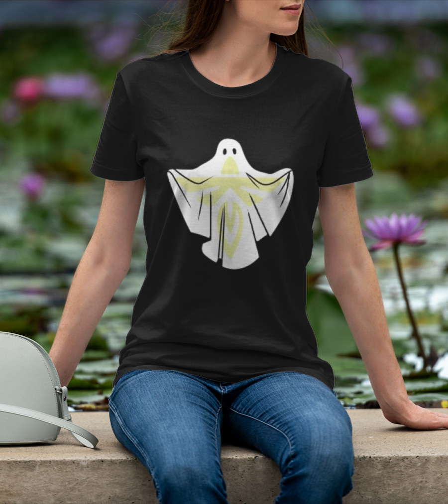 Firefly Store White Blue Ghost Halloween Space T-Shirt