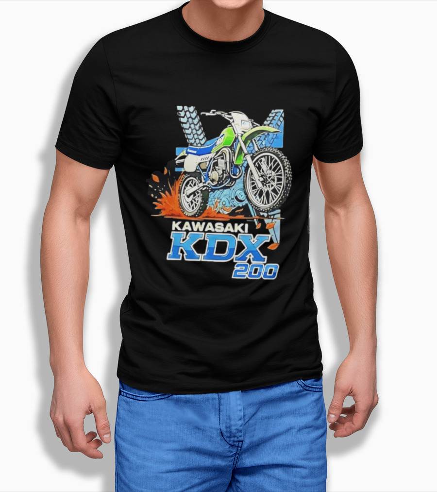 Kawasaki KDX 200 Dirt Bike Adventure Off Road T-Shirt
