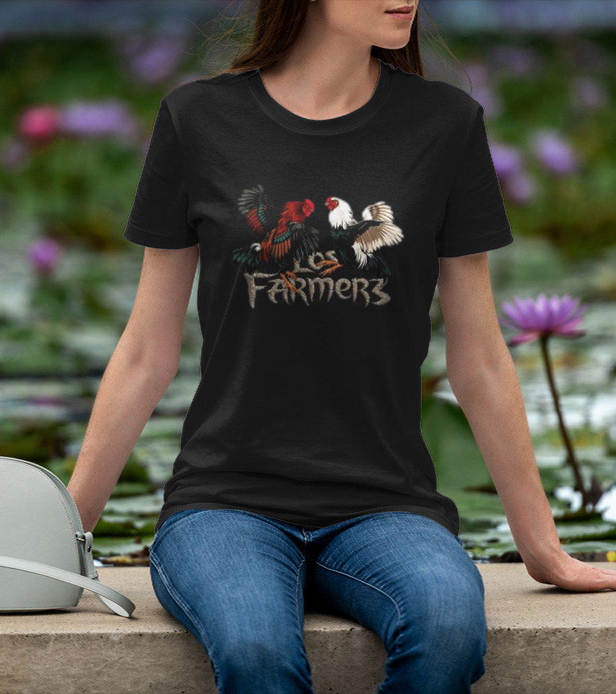 Rancho Humilde Los Farmerz Gallero Rooster T-Shirt