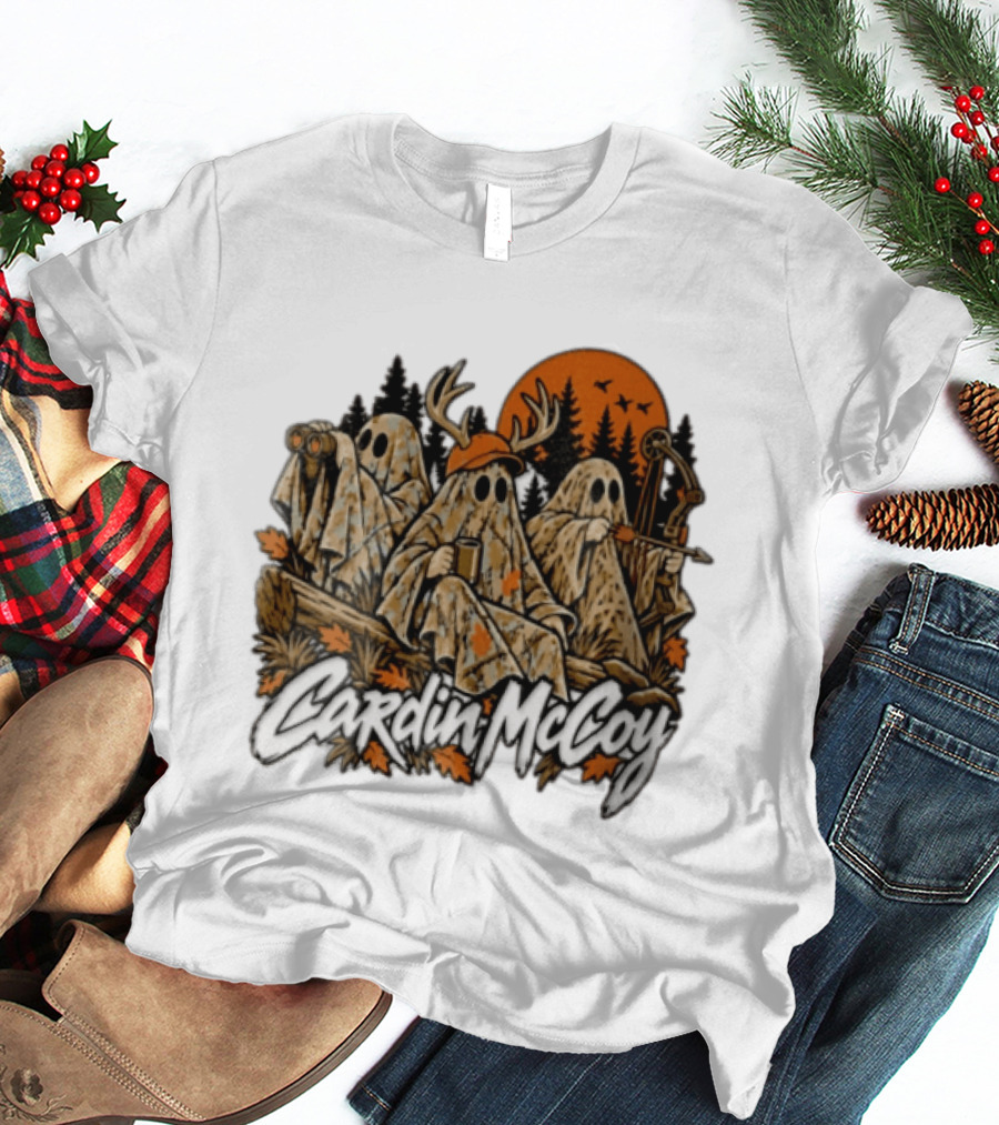 Cardin McCoy Three Ghosts Camouflage Hunting Forest Scene T-Shirt