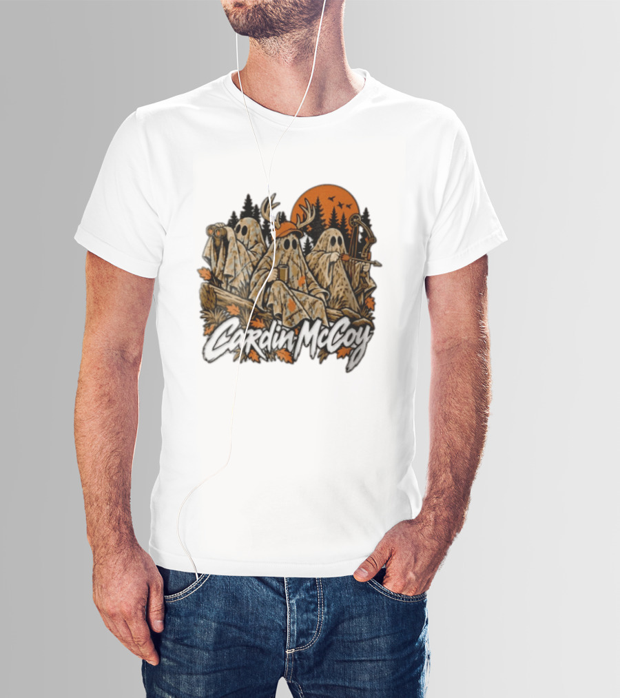 Cardin McCoy Three Ghosts Camouflage Hunting Forest Scene T-Shirt