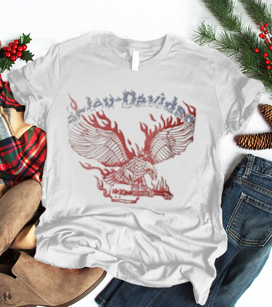 Harley Davidson Flaming Eagle Electric Guitar T-Shirt