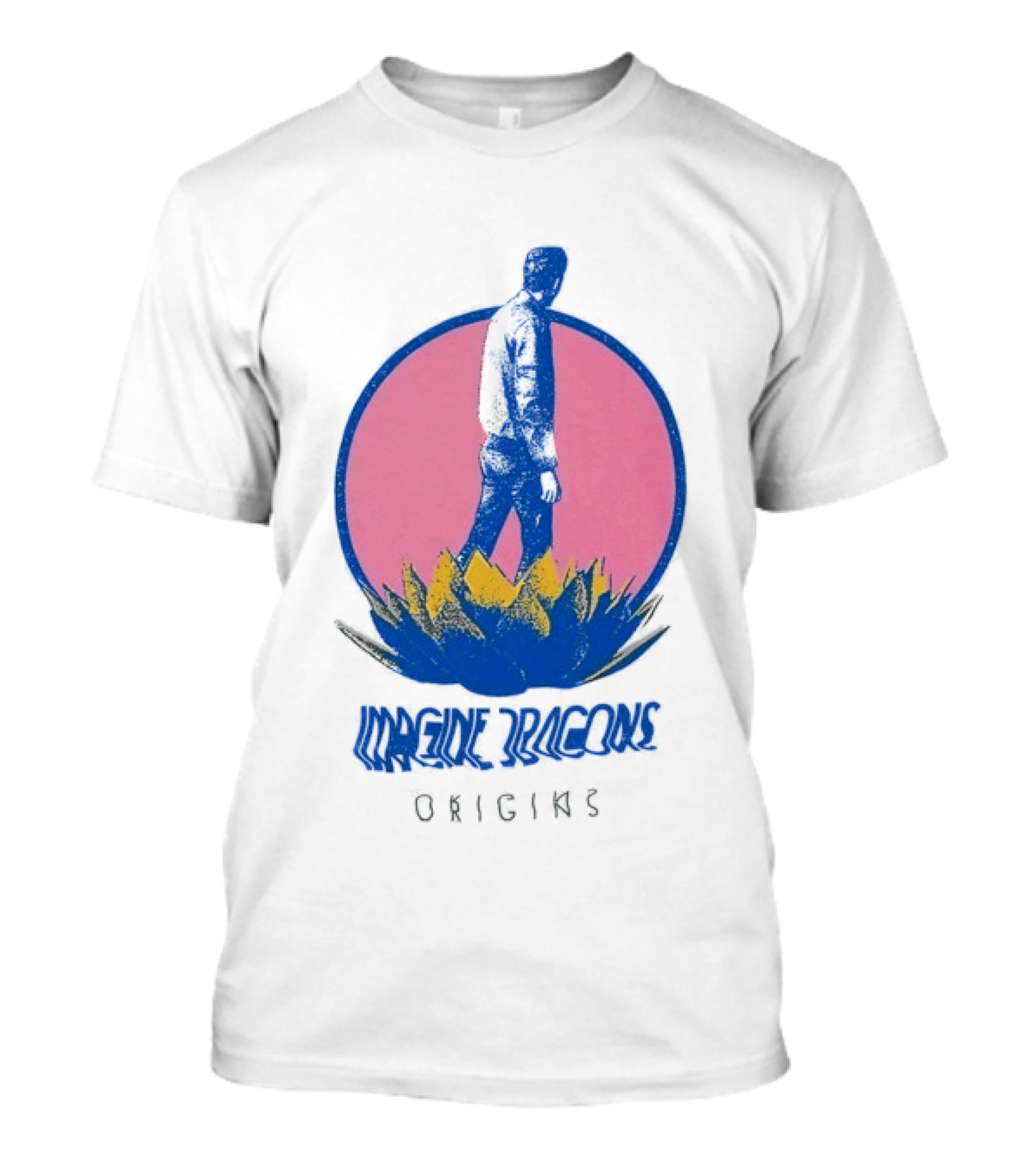 Imagine Dragons Origins Lotus Inverted Pink Circle T-Shirt