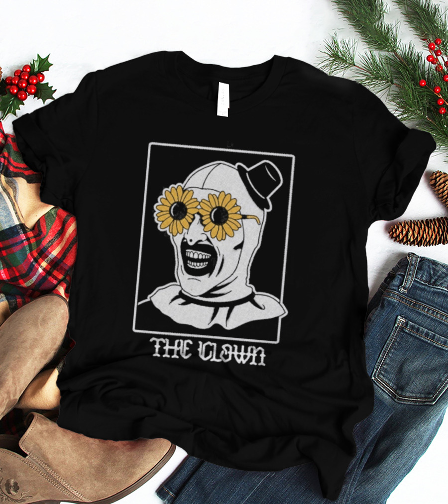 Bad Monday Heavy The Clown Sunflower Glasses Boater Hat T-Shirt