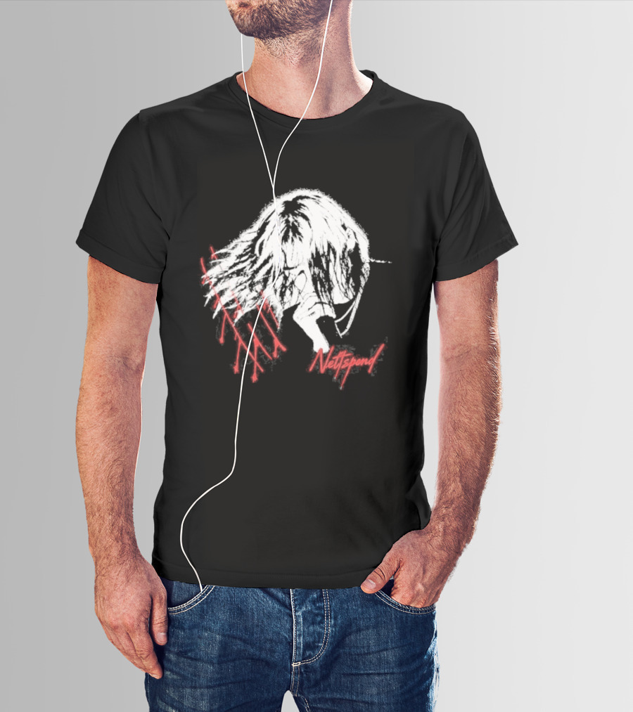 Nettspend Early Life Crisis Slash White And Red Sketch T-Shirt