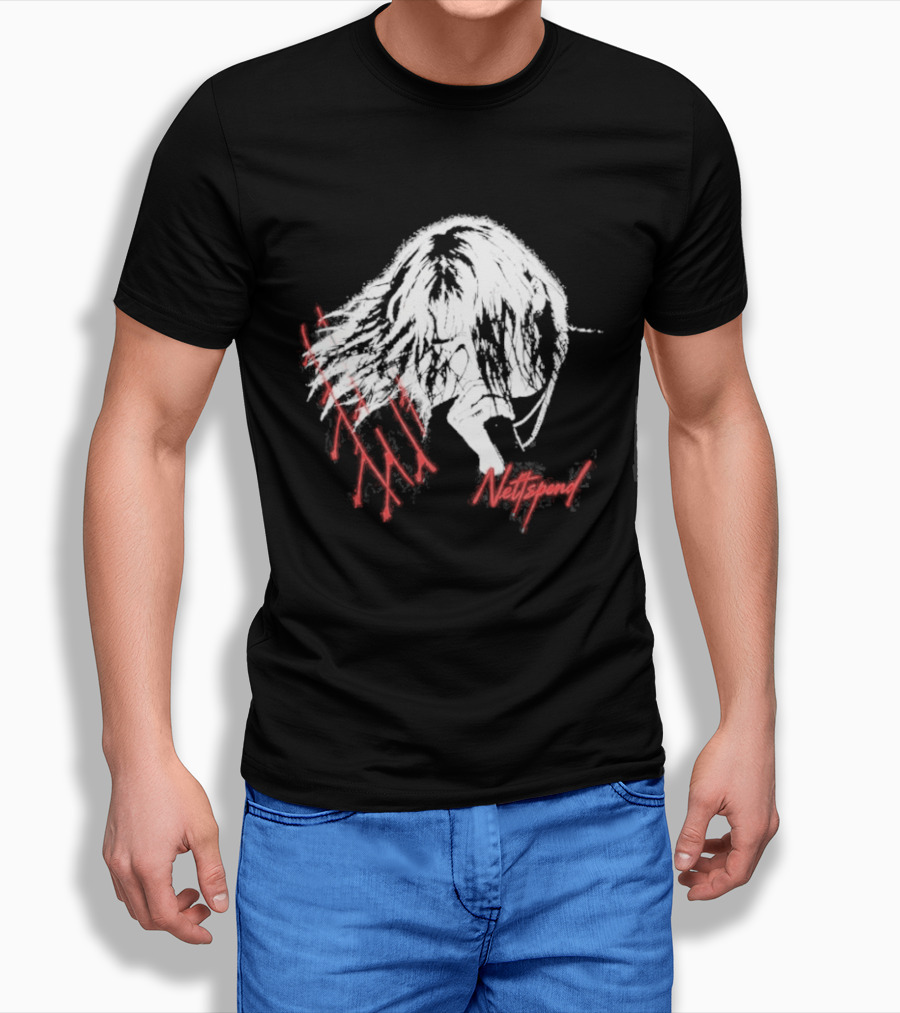 Nettspend Early Life Crisis Slash White And Red Sketch T-Shirt