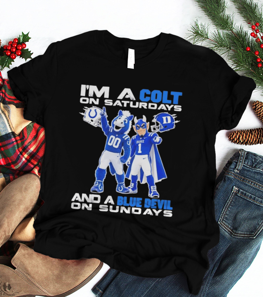 Indianapolis Colts Saturdays Duke Blue Devils Sundays Mascots T-Shirt