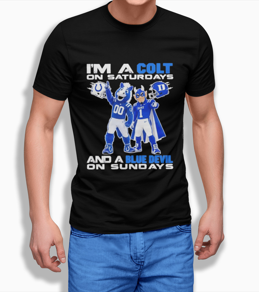 Indianapolis Colts Saturdays Duke Blue Devils Sundays Mascots T-Shirt