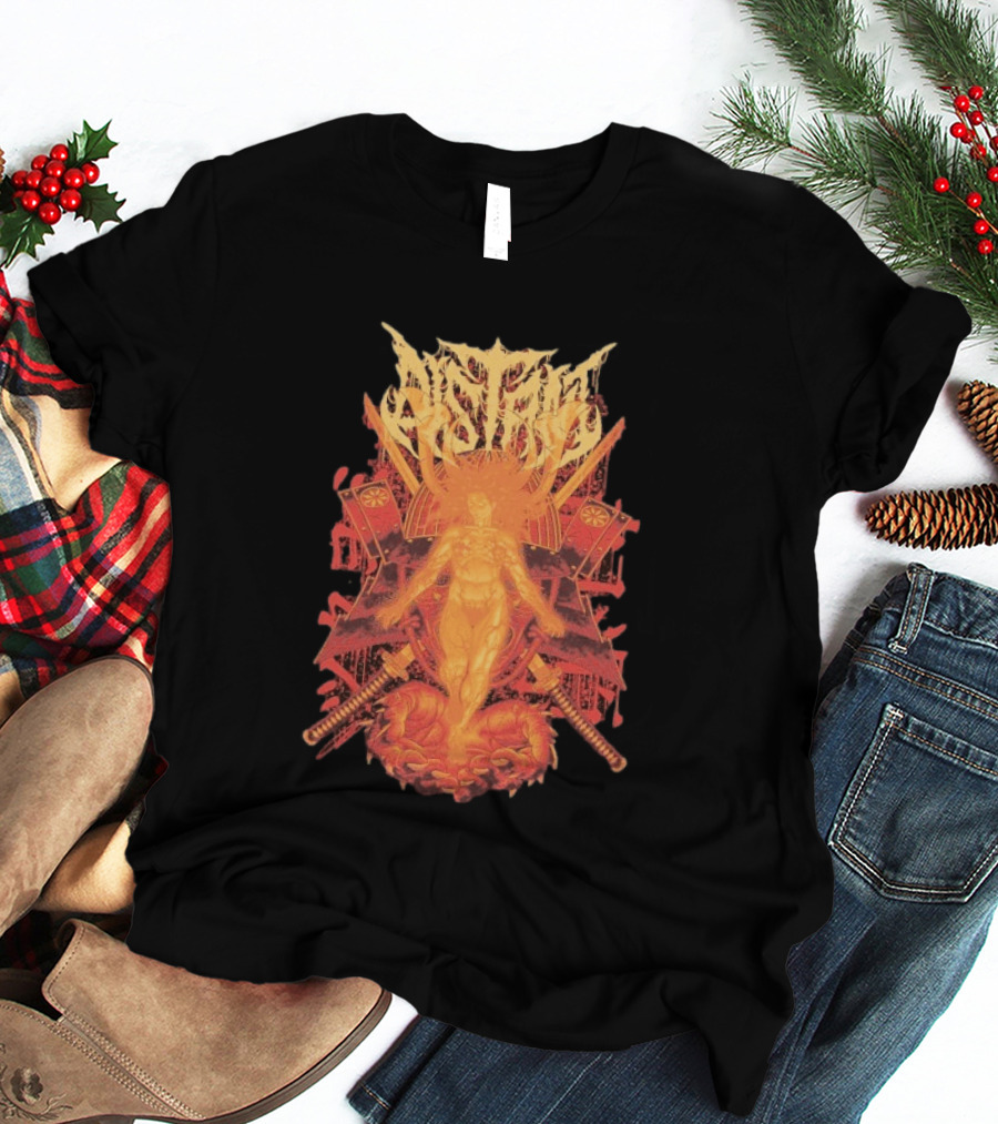 Distant Burning Daath Fiery Angelic Warrior And Swords With Flaming Sun Aesthetic T-Shirt