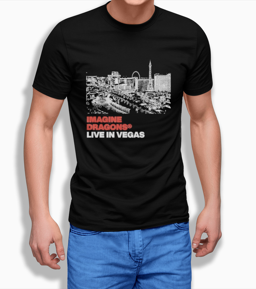 Imagine Dragons Live In Vegas Skyline Concert T-Shirt