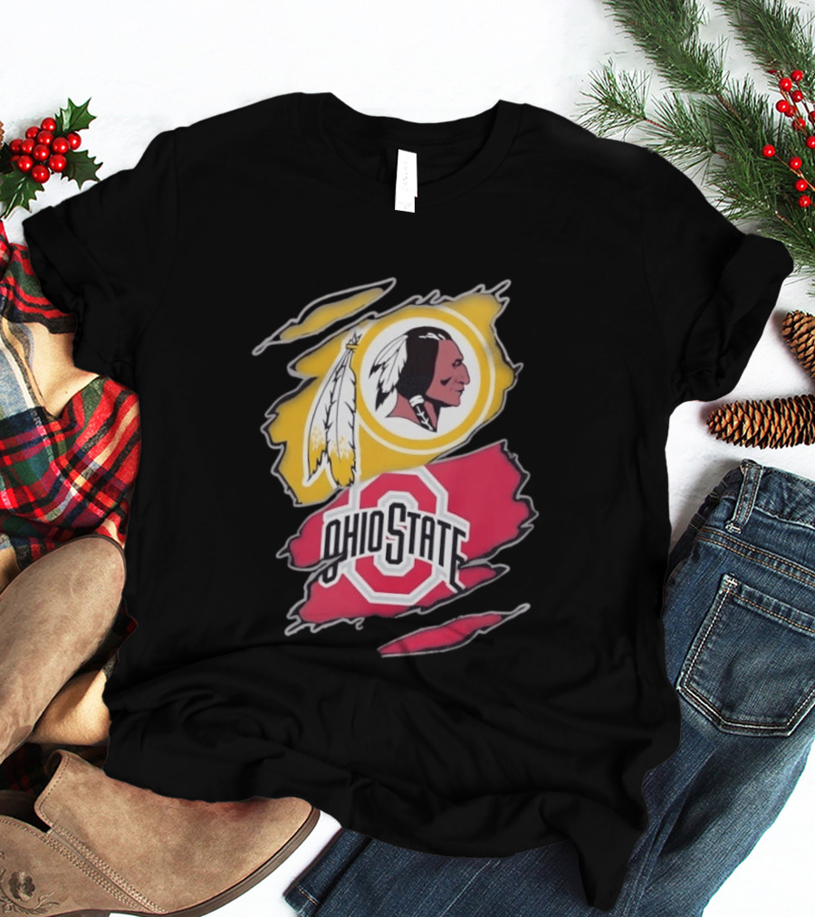 Washington Redskins Ohio State Buckeyes Collage T-Shirt