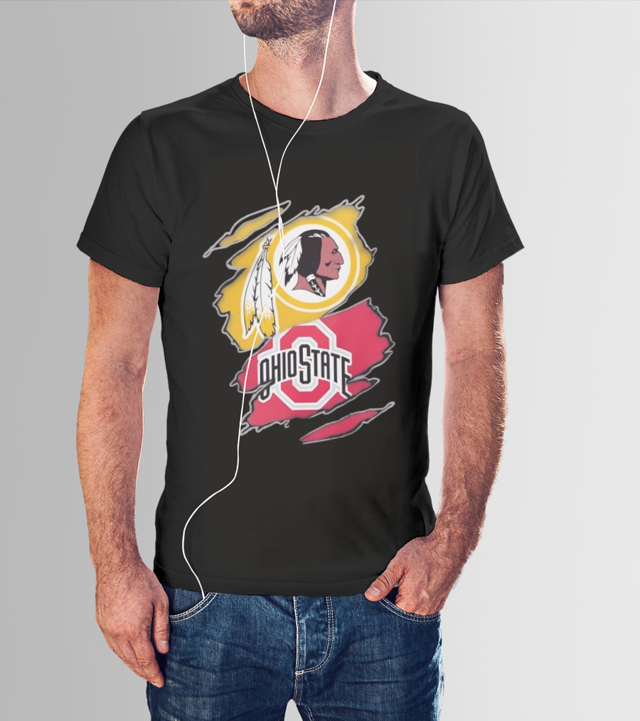 Washington Redskins Ohio State Buckeyes Collage T-Shirt