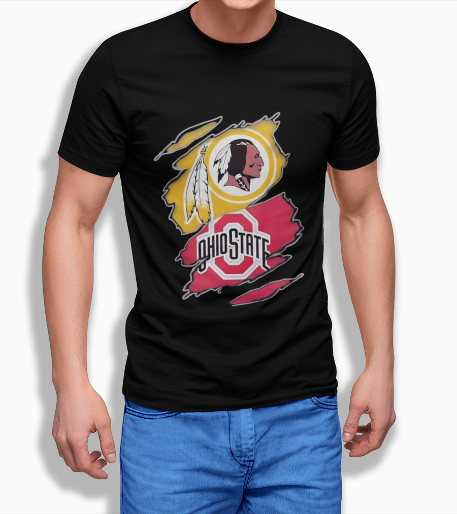 Washington Redskins Ohio State Buckeyes Collage T-Shirt