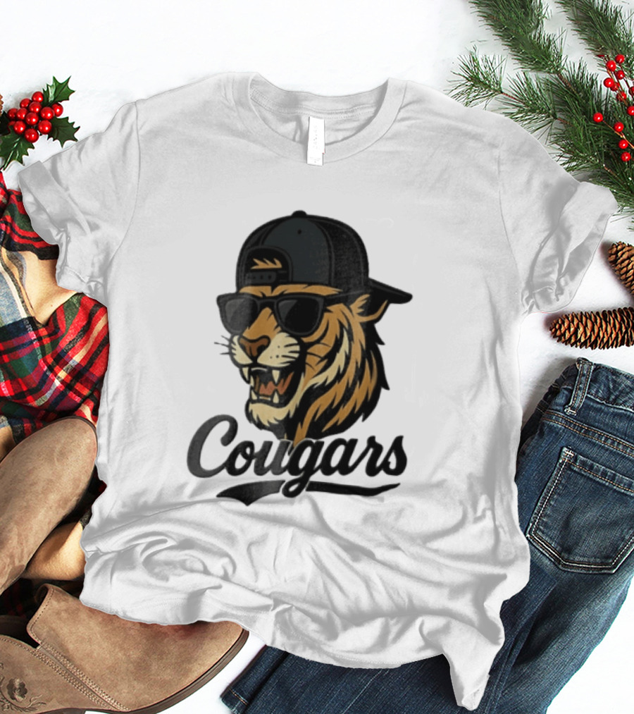 Cougars Tiger Sunglasses Baseball Cap Swagger T-Shirt