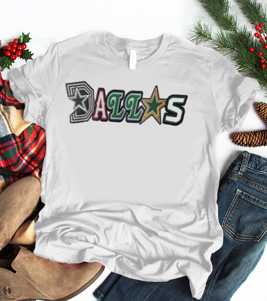 Dallas Cowboys Dallas Stars City Name Sports Team Logos T-Shirt