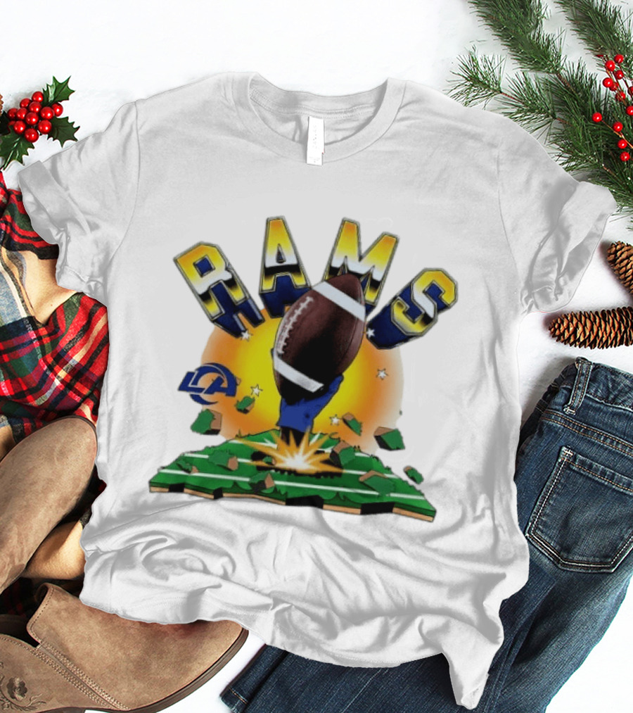 Los Angeles Rams 2026 Explode Clubhouse Football Burst T-Shirt