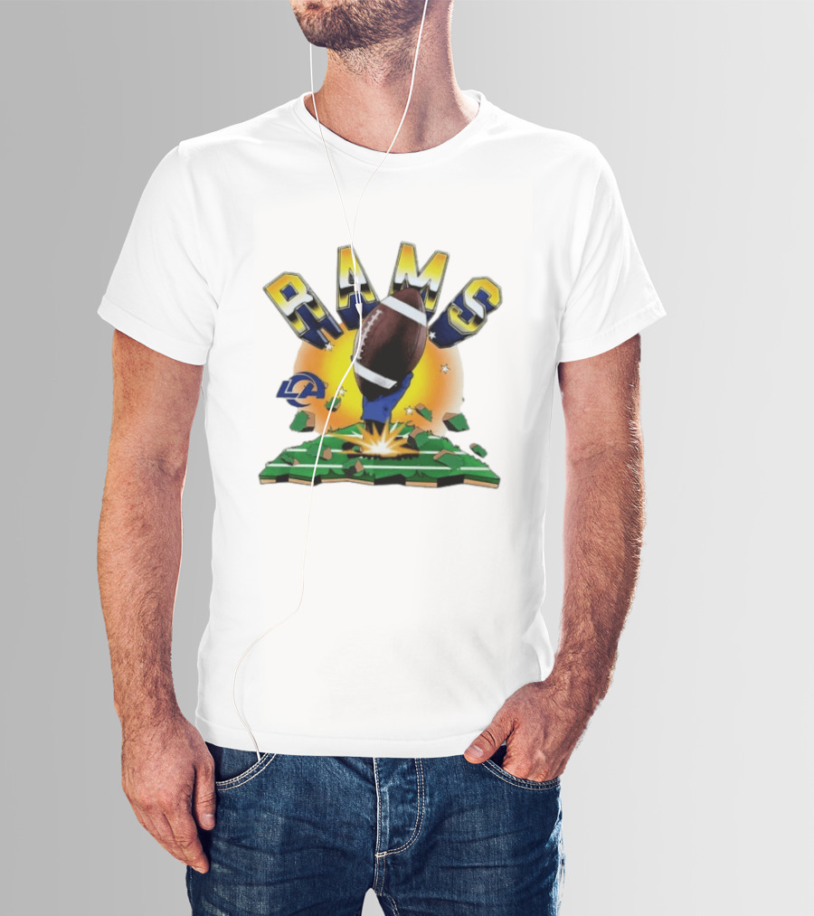 Los Angeles Rams 2026 Explode Clubhouse Football Burst T-Shirt