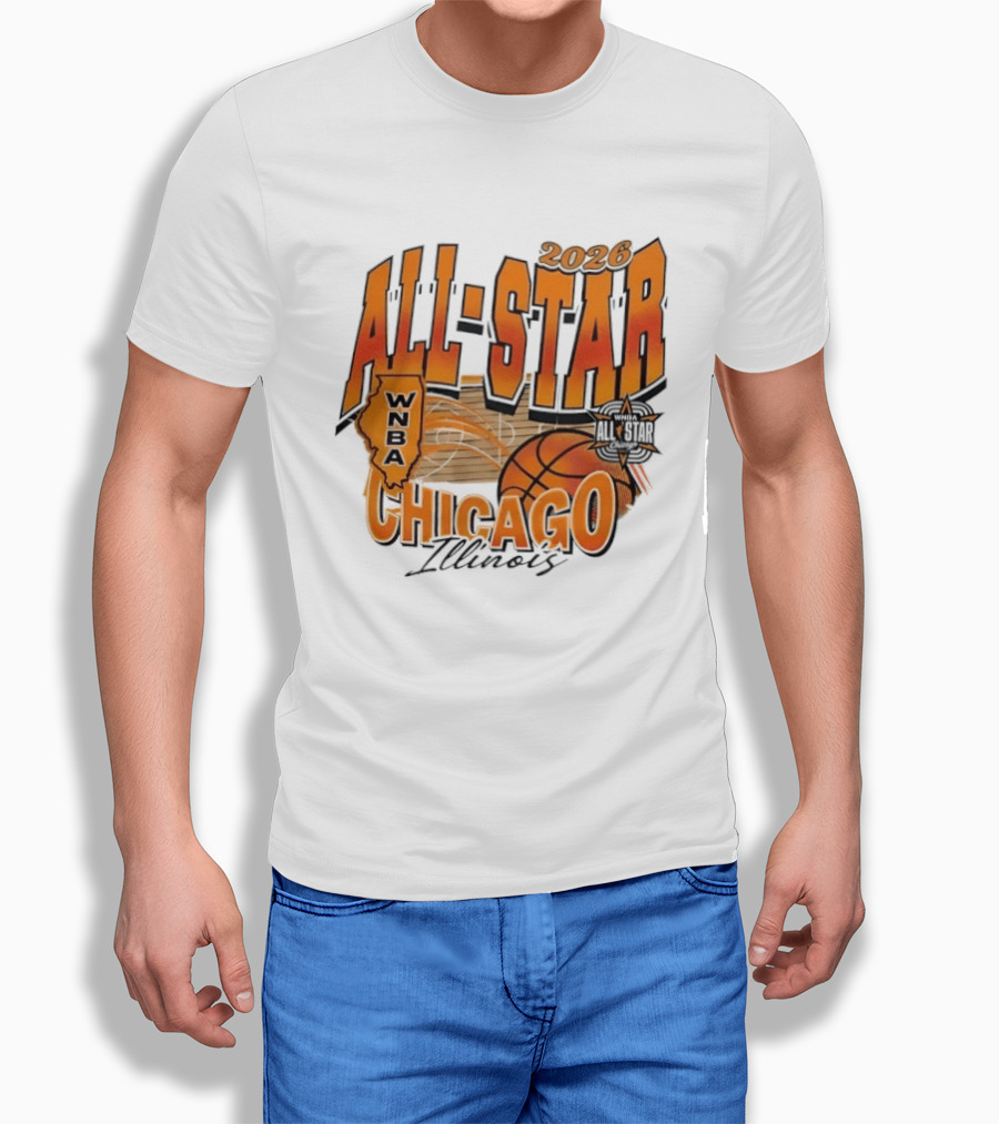 WNBA All Star 2026 Chicago Illinois Basketball Event T-Shirt