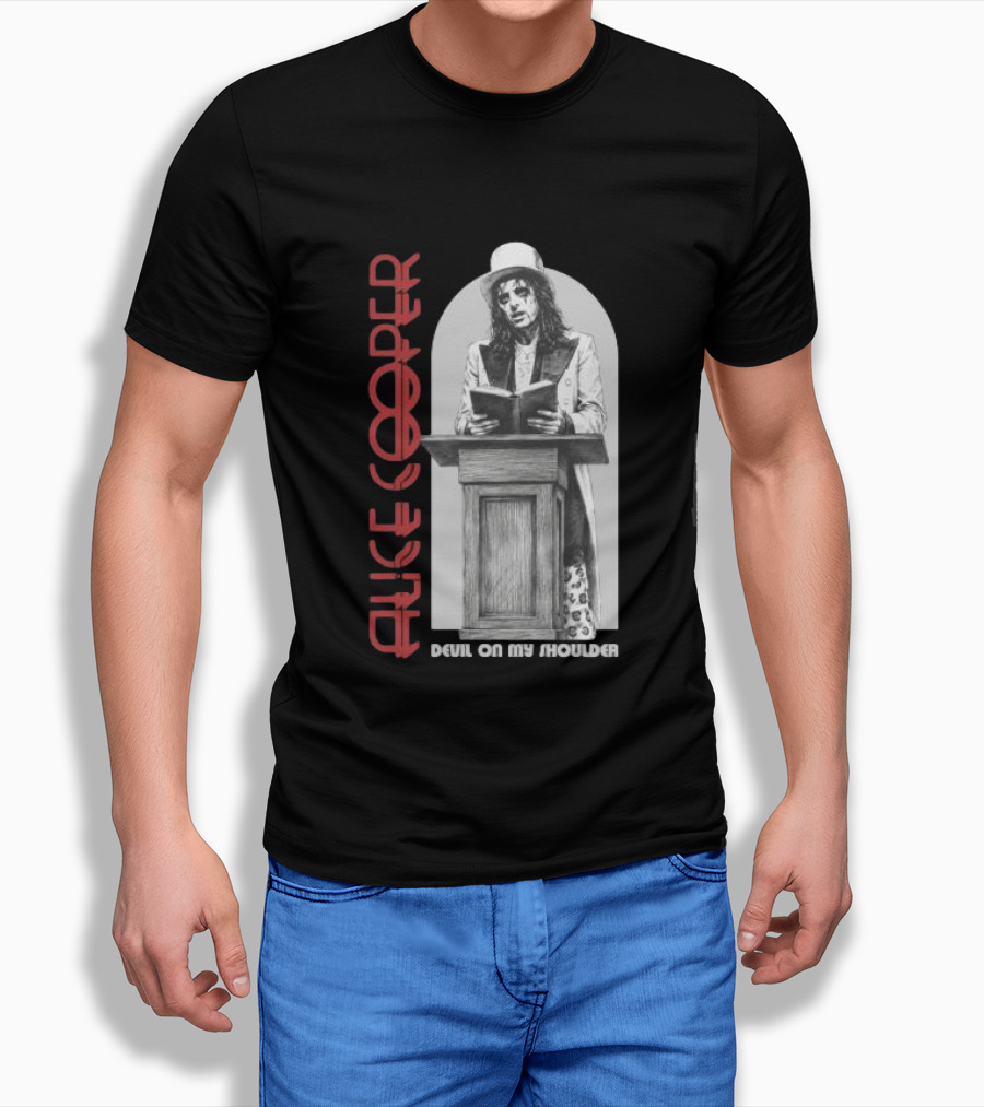 Alice Cooper Devil On My Shoulder Classic Rock Merchandise T-Shirt