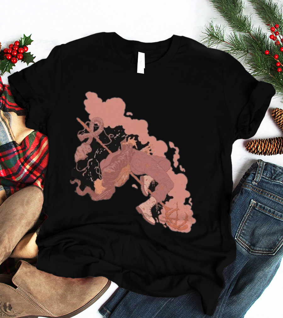 Demon Hunter Exile Warrior Art With Sword And Abstract T-Shirt