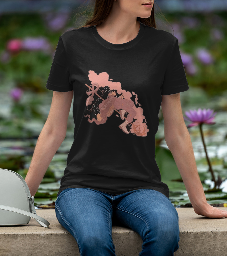 Demon Hunter Exile Warrior Art With Sword And Abstract T-Shirt