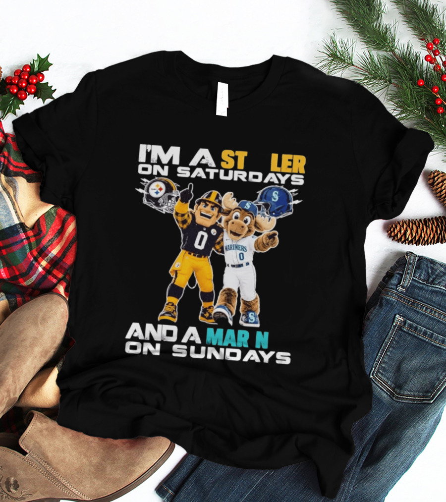 I'm A Steelers Fan On Saturdays And A Mariners Supporter On Sundays With Mascots T-Shirt