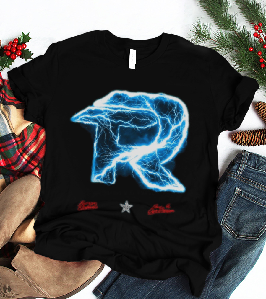 Fuerza Regida Lightning R Blue Electric Energy T-Shirt