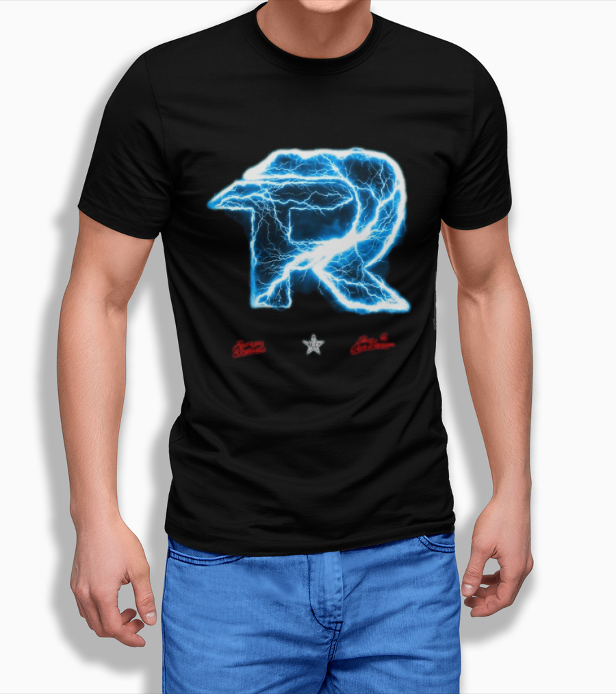 Fuerza Regida Lightning R Blue Electric Energy T-Shirt