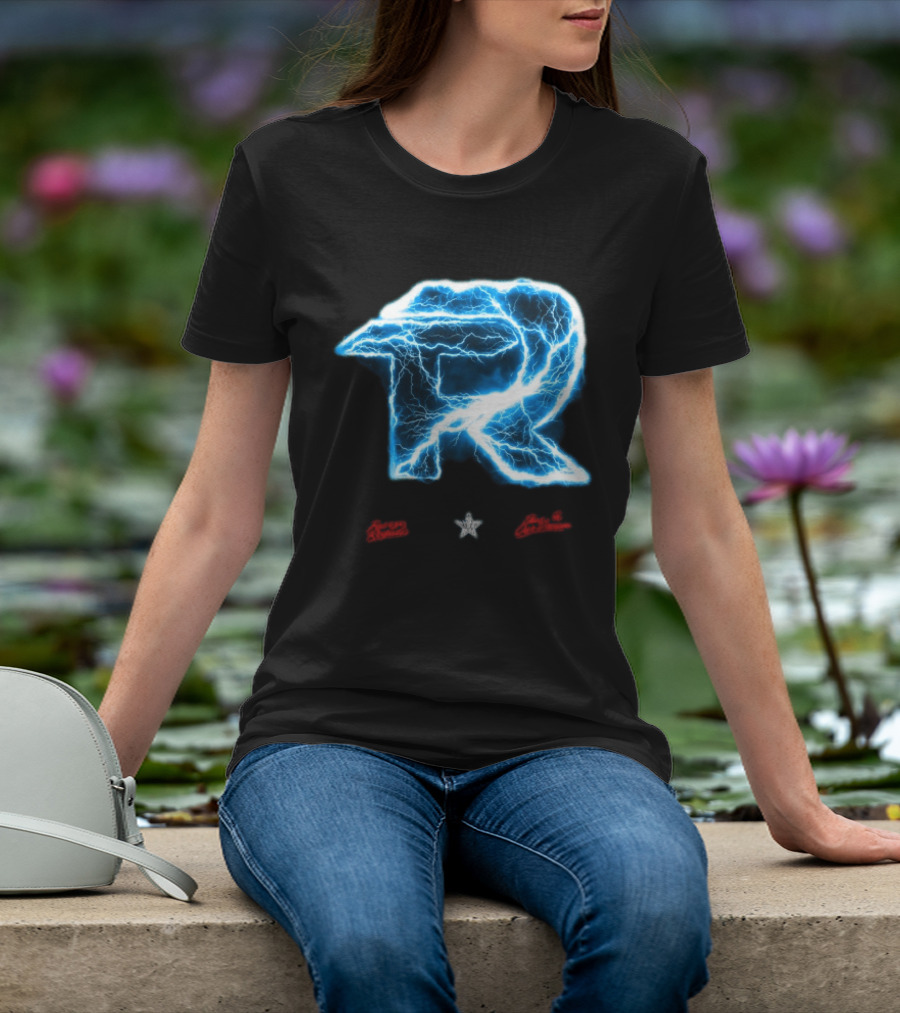 Fuerza Regida Lightning R Blue Electric Energy T-Shirt