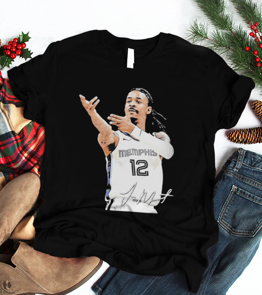 Ja Morant Memphis Grizzlies 12 Basketball Star Signature Edition 2026 T-Shirt