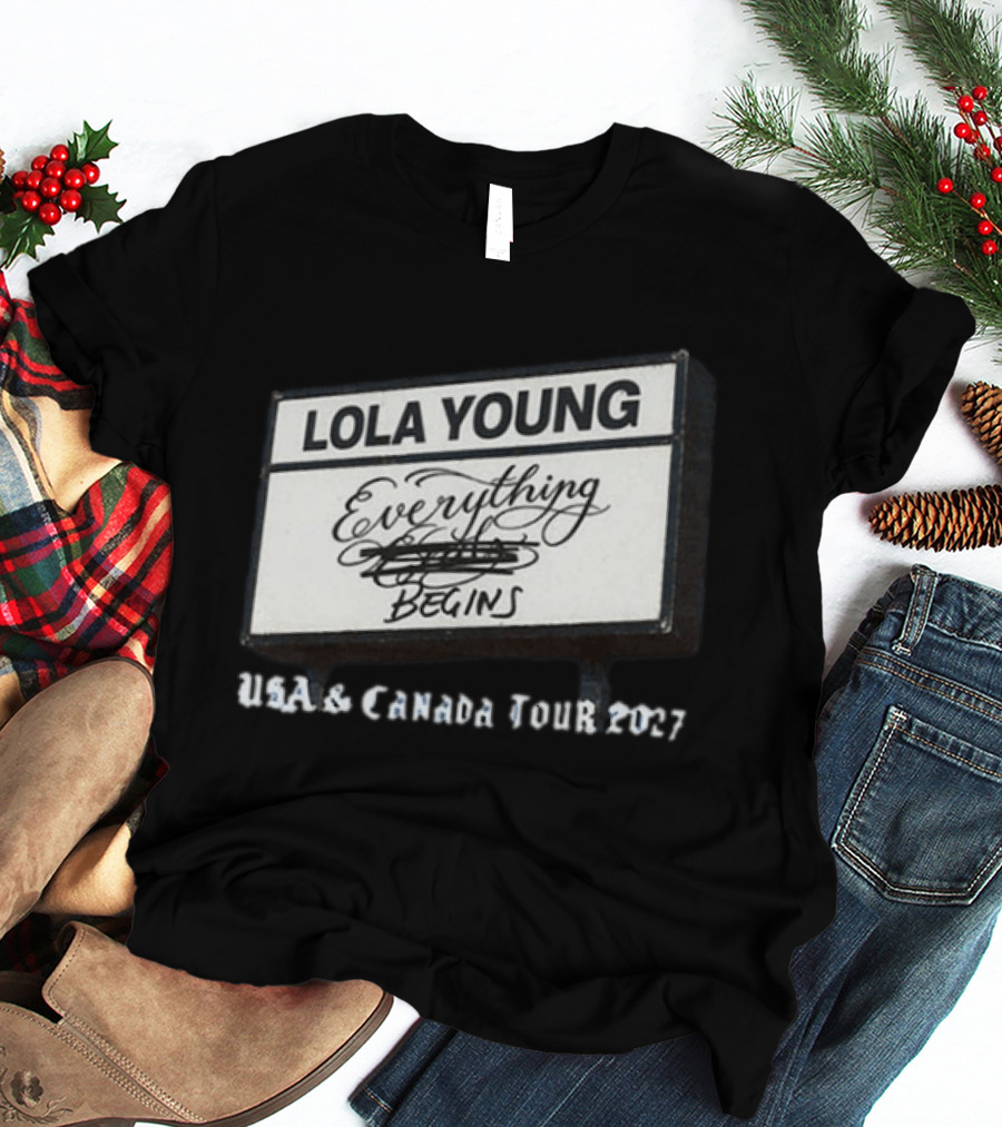 Lola Young Everything Begins USA Canada Tour 2027 T-Shirt