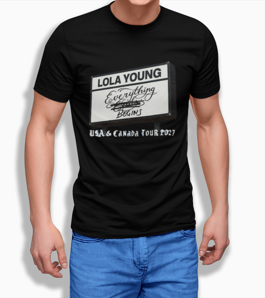 Lola Young Everything Begins USA Canada Tour 2027 T-Shirt