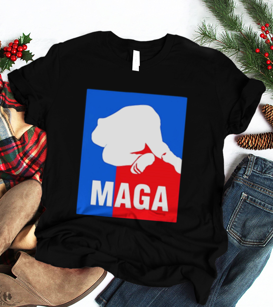 MAGA Political Parody Silhouette Red And Blue T-Shirt