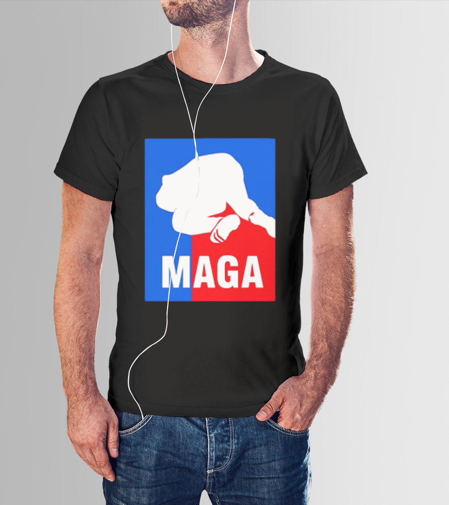 MAGA Political Parody Silhouette Red And Blue T-Shirt