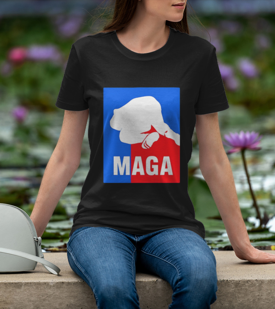 MAGA Political Parody Silhouette Red And Blue T-Shirt