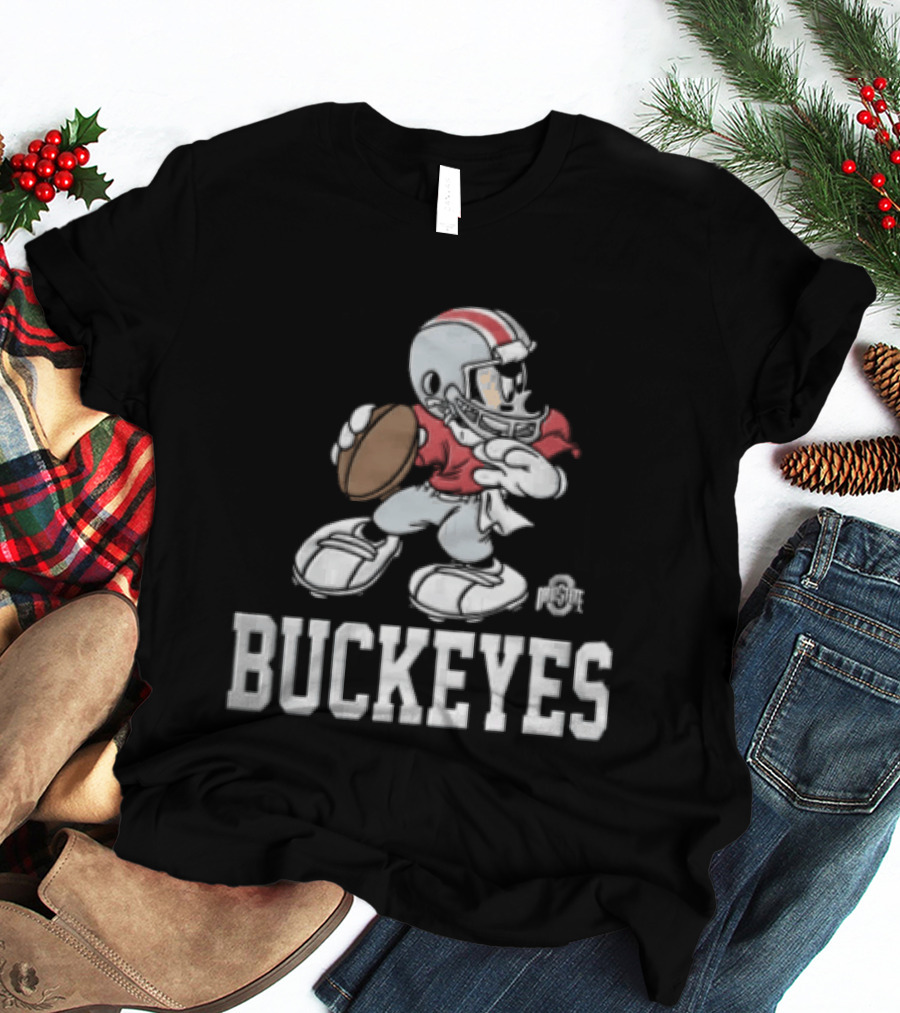 Ohio State Buckeyes Mickey Mouse Football Uniform T-Shirt