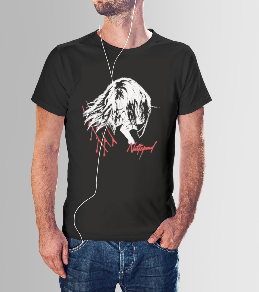 Nettspend Slash Hair Silhouette With Red Scribble T-Shirt