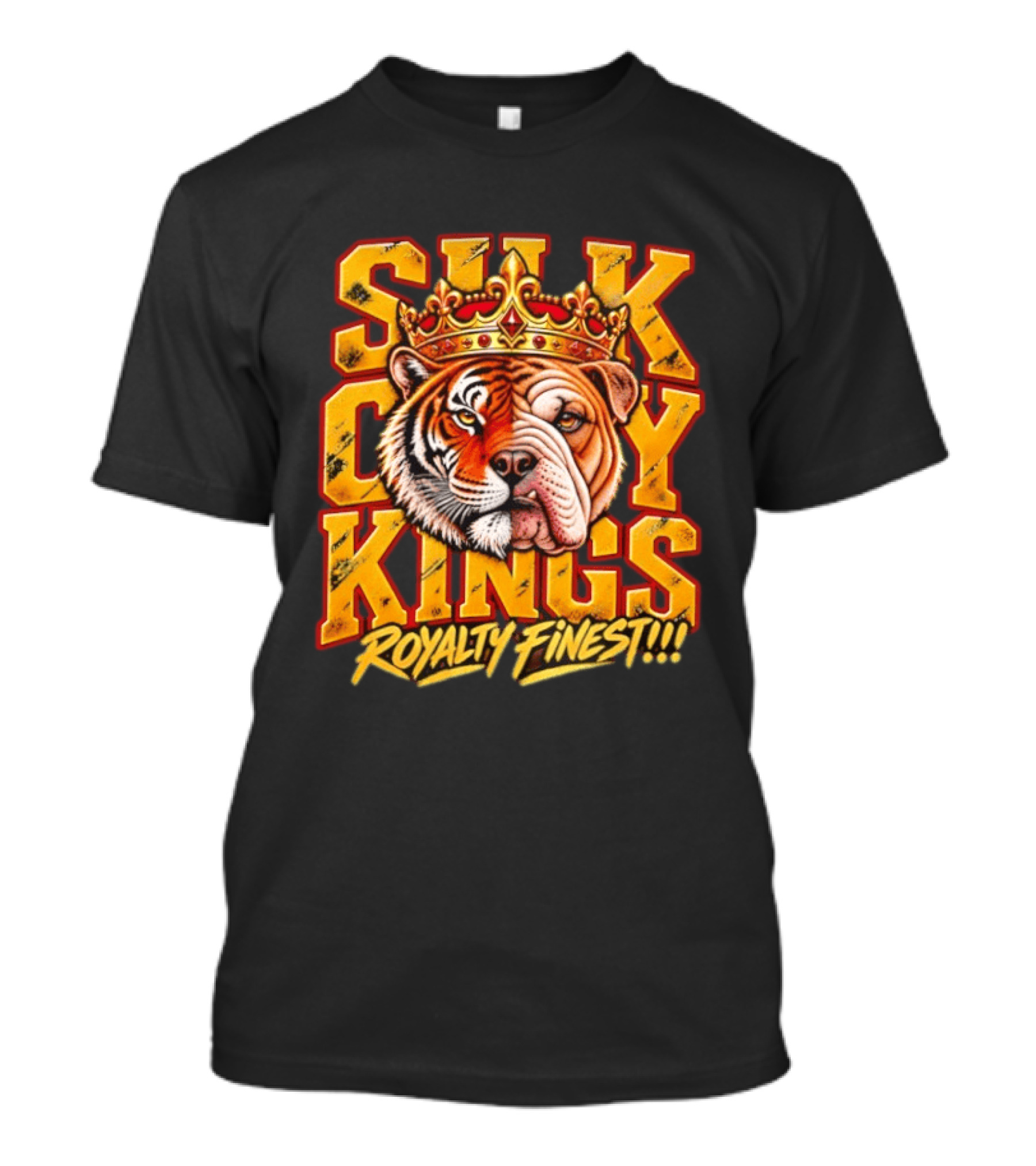 Silk City Kings Royalty Finest Regal Tiger Bulldog Duo T-Shirt