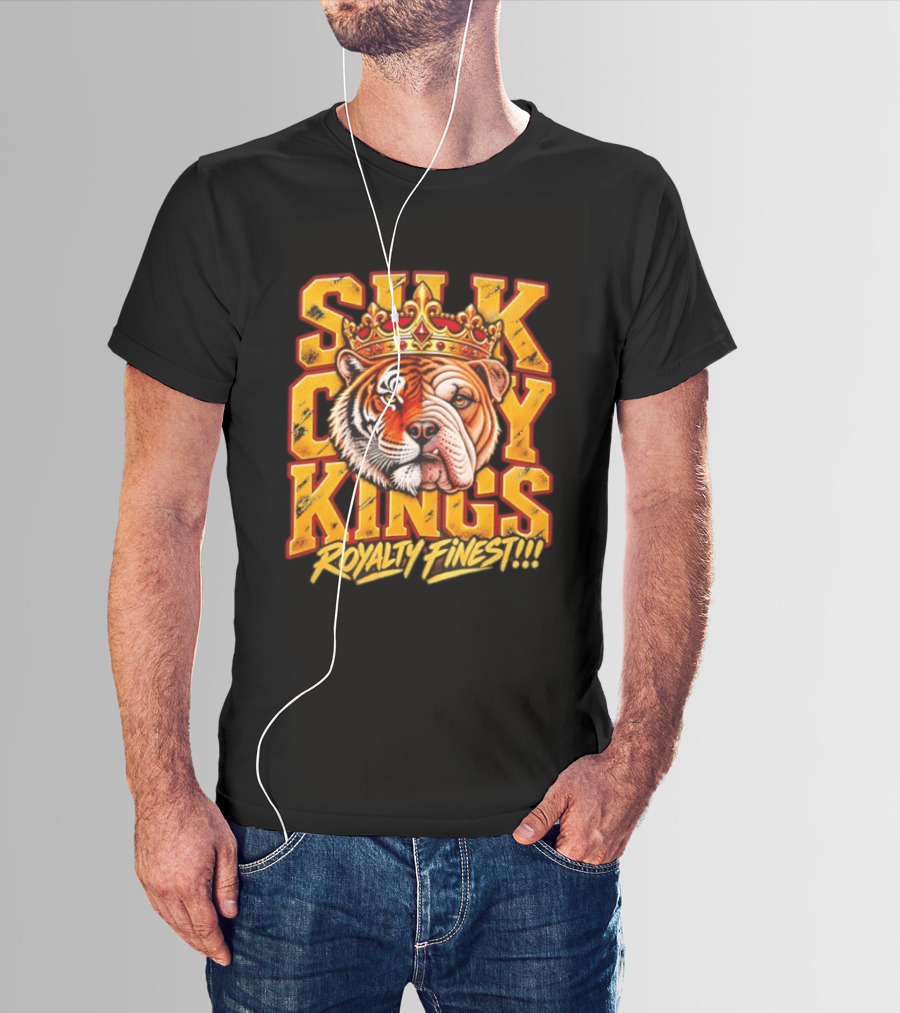 Silk City Kings Royalty Finest Regal Tiger Bulldog Duo T-Shirt