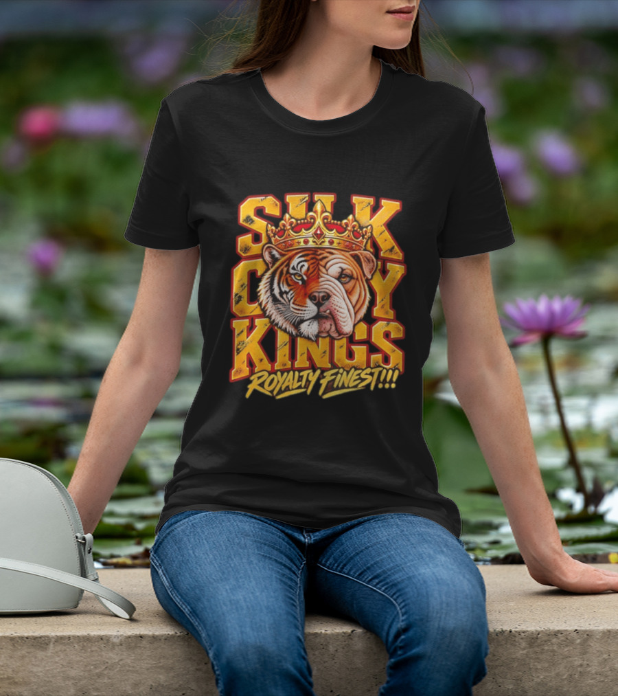 Silk City Kings Royalty Finest Regal Tiger Bulldog Duo T-Shirt