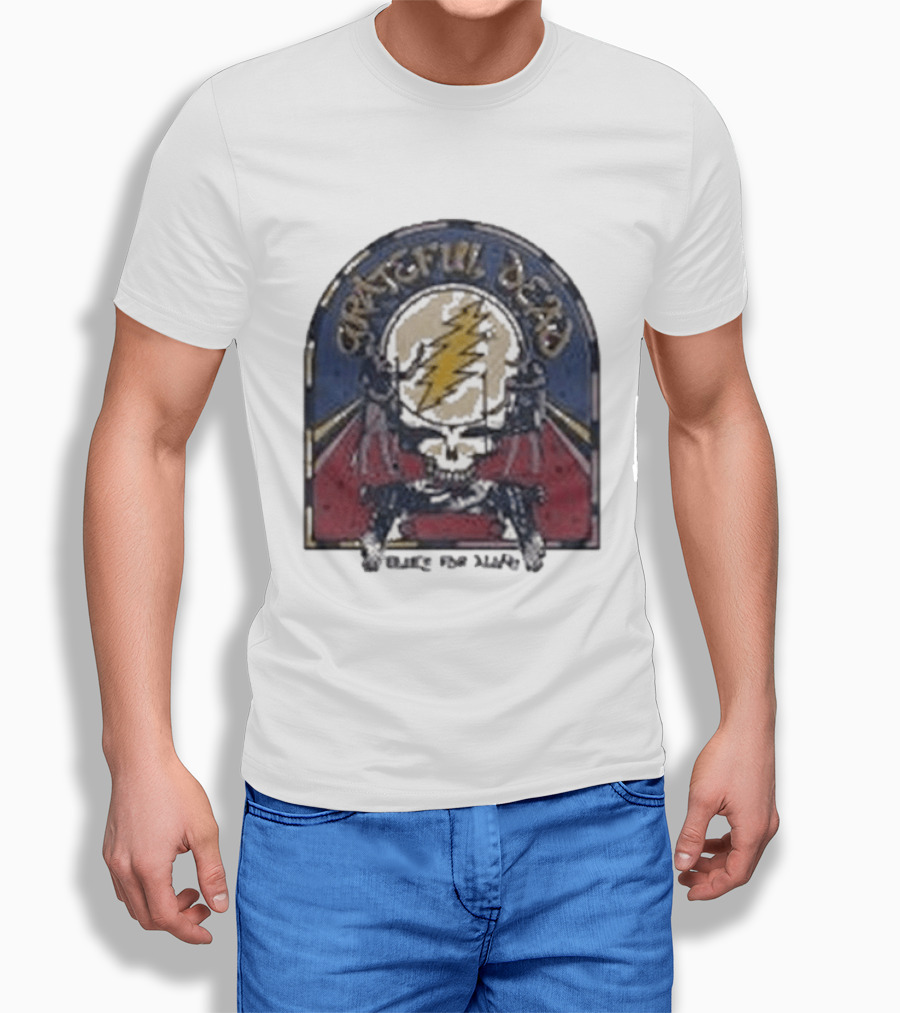 Grateful Dead Blues For Allah Skull Lightning Bolt T-Shirt