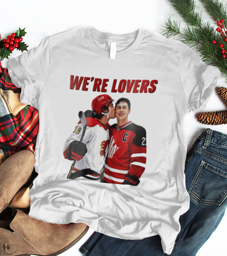 NHL Calgary Flames Matthew Tkachuk Quinn Hughes We're Lovers T-Shirt