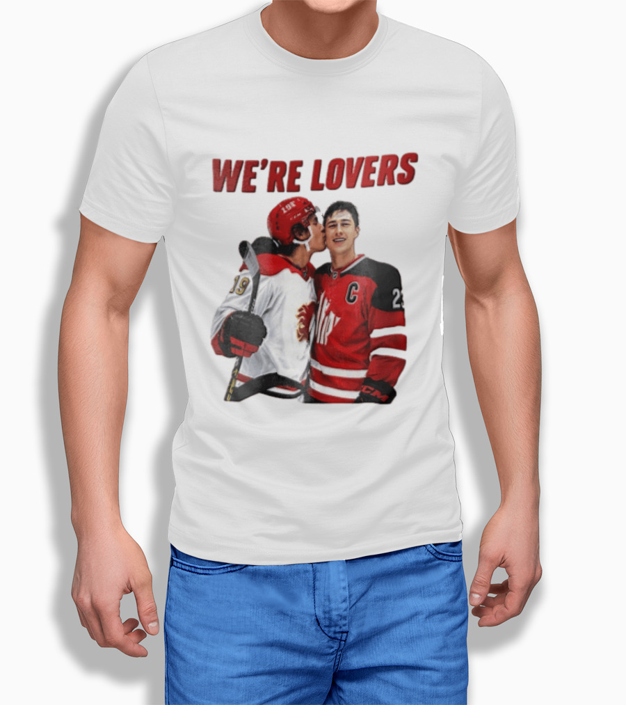 NHL Calgary Flames Matthew Tkachuk Quinn Hughes We're Lovers T-Shirt